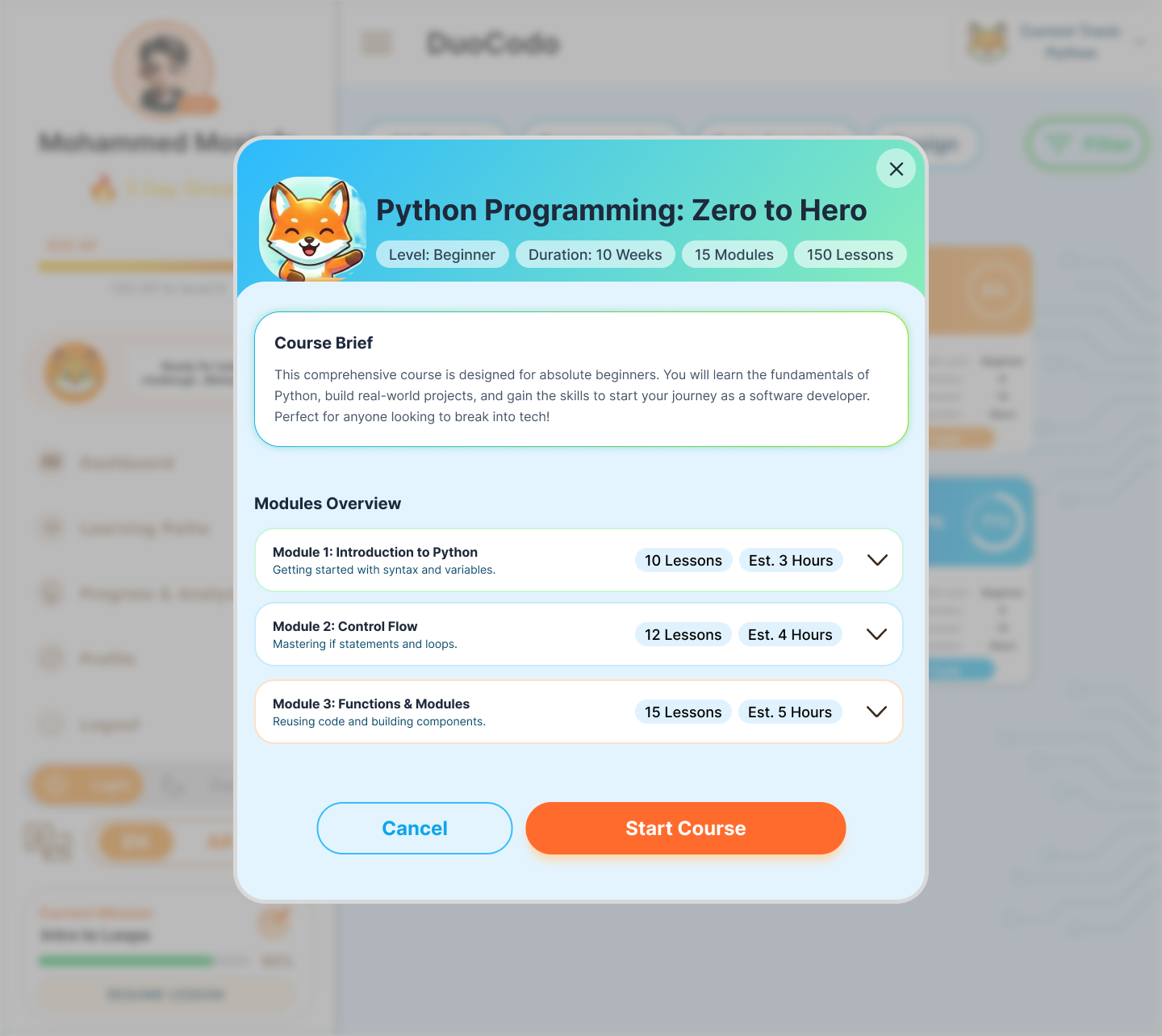 Dashboard Details View